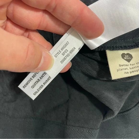 New Madewell Lusterweave Hartfield Crop Shirt Black Size XS - Picture 6 of 9